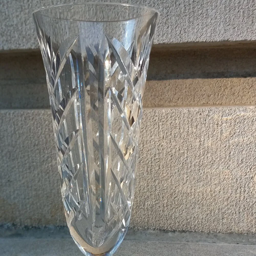 Waterford Crystal Kilbarry Flared Fluted Footed Bud Vase 7